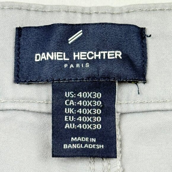 Daniel Hechter Paris Men's Regular Fit Stretch Light Grey Chino Pants 40x30 NWT - Picture 5 of 10